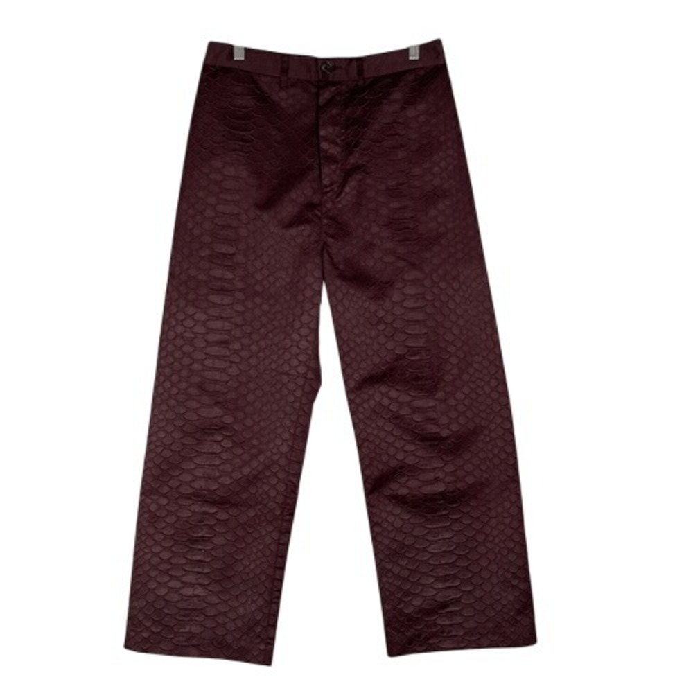 SEA New York Plum Coated Wide Leg Ankle Pants Ultra High Rise Size 10